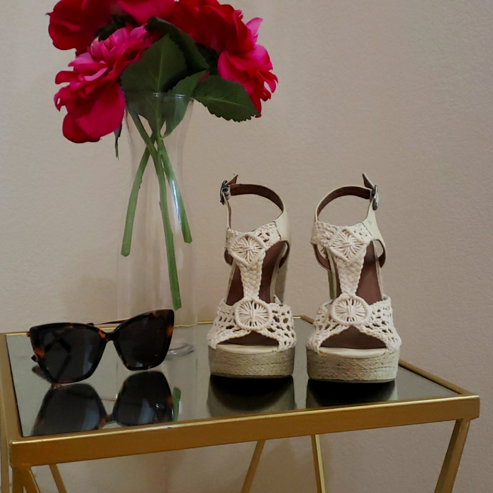 Lucky Brand tall espadrille wedges